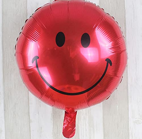 Folienballon * SMILING FACE * als Ballon Deko für Geburtstag und Party | Ø44cm | Smile Lachgesicht Partydeko Luftballons Ballons Kinder Geburtstag Kindergeburtstag, Edition: Rot von Carpeta