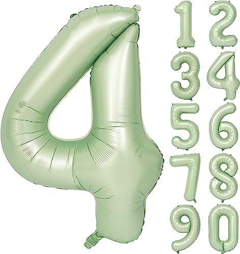 Folienballon Mintgrün Zahl 0 bis 9 als Deko für Geburtstag und Party | 80cm groß | Mint Olive Grün Zahlen Ballondeko Kindergeburtstag Partydeko, Edition: 4. Geburtstag Folienballon Mintgrün Zahl 0 bis 9 als Deko für Geburtstag und Party | 80cm groß | Mint Olive Grün Zahlen Ballondeko Kindergeburtstag Partydeko, Edition: 4. Geburtstag von Carpeta