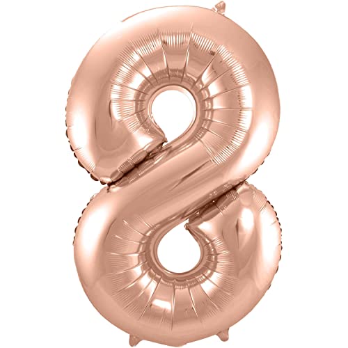 Folienballon Rosegold Zahl 0 bis 9 als Deko für Geburtstag und Party | 72cm groß | Rose Gold Roségold Zahlen Ballondeko Kindergeburtstag Partydeko Kinder, Edition: 8. Geburtstag Folienballon Rosegold Zahl 0 bis 9 als Deko für Geburtstag und Party | 72cm groß | Rose Gold Roségold Zahlen Ballondeko Kindergeburtstag Partydeko Kinder, Edition: 8. Geburtstag von Carpeta