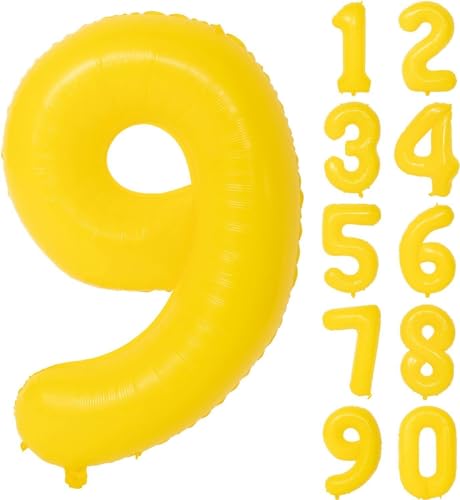 Folienballons * Macaron-Farben * als Zahlen Deko für Geburtstag und Party | XXL-Größe: 100cm | Zahl Luftballons Ballons Folienballon Ballondeko Kindergeburtstag, Edition: Zitronen-Gelb Zahl 9 Folienballons * Macaron-Farben * als Zahlen Deko für Geburtstag und Party | XXL-Größe: 100cm | Zahl Luftballons Ballons Folienballon Ballondeko Kindergeburtstag, Edition: Zitronen-Gelb Zahl 9 von Carpeta