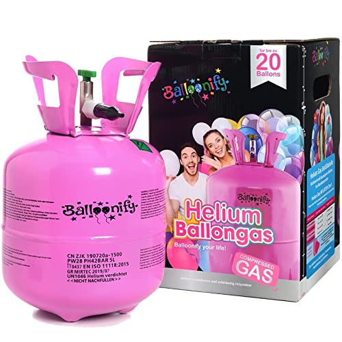 Helium Ballongas für 20/30/50 Ballons | Heliumflasche Set mit Knickventil für Luftballons + Folienballons | Geburtstag Party Hochzeit Flasche, Größe: Ballongas für 20 Ballons Helium Ballongas für 20/30/50 Ballons | Heliumflasche Set mit Knickventil für Luftballons + Folienballons | Geburtstag Party Hochzeit Flasche, Größe: Ballongas für 20 Ballons von Carpeta