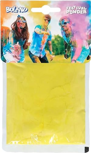 * Holi FARBPULVER * für Party, Festival und Fotografie | Auswahl aus 6 leuchtenden Farben je 70g, wasserlöslich | Deko Kinderparty Rangoli Diwali, Edition: Gelb von Carpeta