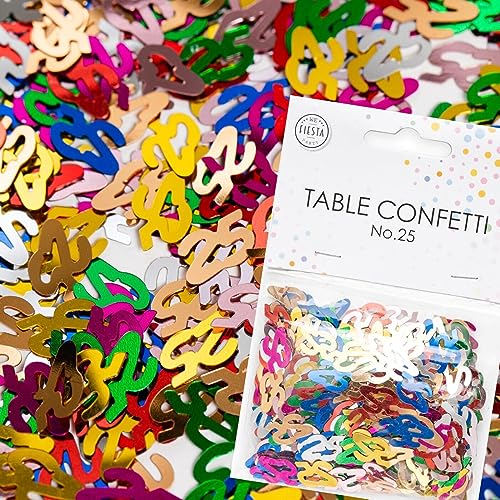 Konfetti Zahl 25 Bunt zum 25. Geburtstag | Deko für Jubiläum und Party | 500 Stück, metallic-bunt, 10mm groß | Zahlenkonfetti Tischkonfetti Tischdeko Jubiläum, Edition: Zahl 25 Konfetti Zahl 25 Bunt zum 25. Geburtstag | Deko für Jubiläum und Party | 500 Stück, metallic-bunt, 10mm groß | Zahlenkonfetti Tischkonfetti Tischdeko Jubiläum, Edition: Zahl 25 von Carpeta