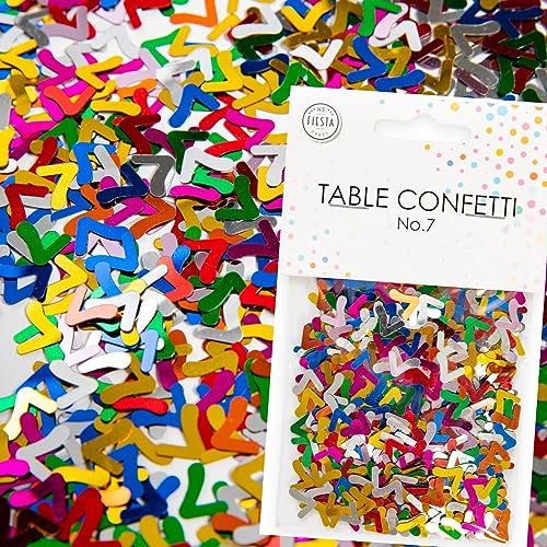 Konfetti Zahl 7 Bunt zum 7. Geburtstag | Deko für Kindergeburtstag und Party | 500 Stück, metallic-bunt, 10mm groß | Zahlenkonfetti Tischkonfetti Tischdeko Jubiläum, Edition: Zahl 7 Konfetti Zahl 7 Bunt zum 7. Geburtstag | Deko für Kindergeburtstag und Party | 500 Stück, metallic-bunt, 10mm groß | Zahlenkonfetti Tischkonfetti Tischdeko Jubiläum, Edition: Zahl 7 von Carpeta