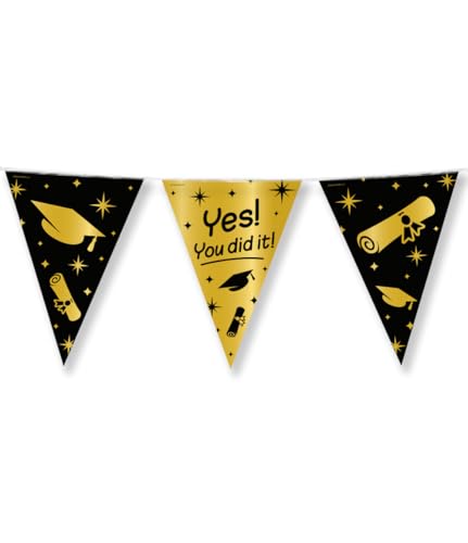Partydeko * 10m Wimpelkette * für Abitur & ABSCHLUSS | Motto: Yes You did it! | Abi 2025 Feier Party Abschlussfeier Partydeko Dekoration, Stil: 10m Wimpekette Partydeko * 10m Wimpelkette * für Abitur & ABSCHLUSS | Motto: Yes You did it! | Abi 2025 Feier Party Abschlussfeier Partydeko Dekoration, Stil: 10m Wimpekette von Carpeta