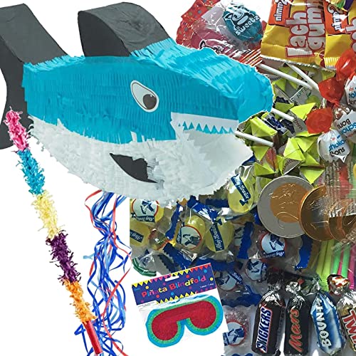Pinata * Hai * als Spiel und Deko für Kindergeburtstag und Mottoparty | Größe: 50x29x10cm | Pinatas Haifisch Shark Kinder Partydeko, Edition: Pinata mit Stock, Brille, Süßigkeiten Pinata * Hai * als Spiel und Deko für Kindergeburtstag und Mottoparty | Größe: 50x29x10cm | Pinatas Haifisch Shark Kinder Partydeko, Edition: Pinata mit Stock, Brille, Süßigkeiten von Carpeta