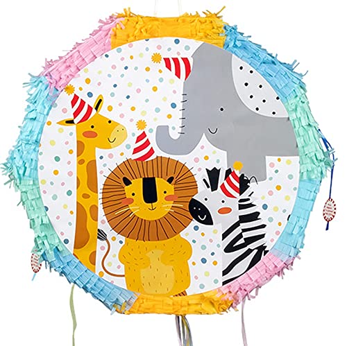 Pinata * WILDE TIERE * als Spiel und Deko für Kindergeburtstag und Safari Mottoparty | Größe: 44x44x9cm | Pinatas Dschungel Kinder Partydeko, Edition: Nur Pinata von Carpeta