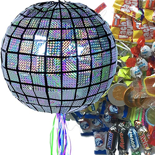 Pinata-Set * DISCO * mit großer Piñata + 100-teiliges Süßigkeiten-Füllung No.1 von Carpeta | Zugpinata für bis zu 20 Kinder | Kindergeburtstag Party Pinata-Set * DISCO * mit großer Piñata + 100-teiliges Süßigkeiten-Füllung No.1 von Carpeta | Zugpinata für bis zu 20 Kinder | Kindergeburtstag Party von Carpeta