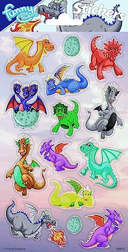 Sticker für Kinder als Mitgebsel Geschenk Spiel | Frozen Paw Patrol Minions Dinos Cars Peppa | Aufkleber Kindersticker Kindergeburtstag Geburtstag, Formatvorlagen Name: Drachen, 14 Sticker von Carpeta