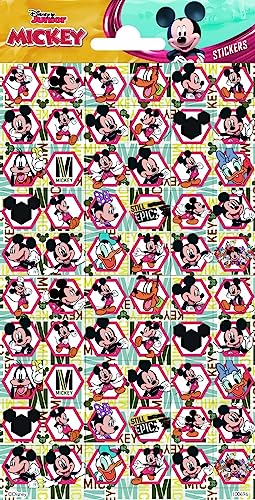 Sticker für Kinder als Mitgebsel Geschenk Spiel | Frozen Paw Patrol Minions Dinos Cars Peppa | Aufkleber Kindersticker Kindergeburtstag Geburtstag, Formatvorlagen Name: Mickey Mouse, 60 Sticker von Carpeta