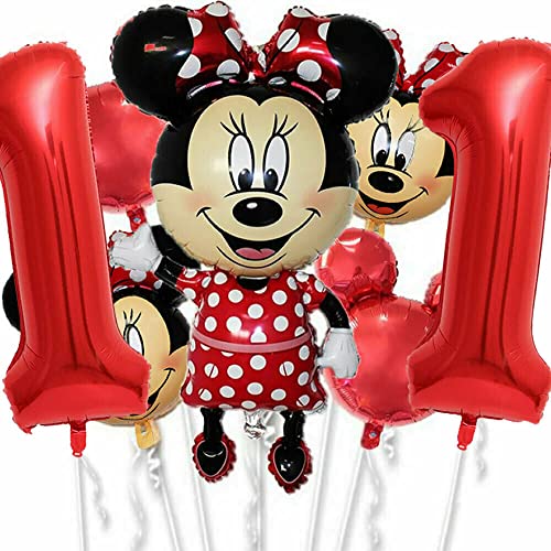 XXL-Ballon-Set * Minnie Mouse * als Deko für Kindergeburtstag und Mottoparty | mit Zahlen von 1 bis 19 | Maus Geburtstag Party Kinder Ballondeko Partydeko, Edition: 11. Geburtstag von Carpeta
