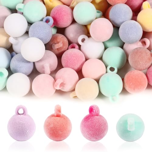 20 Stück Plüsch-Anhänger, Perlen, 16 x 21 mm, runde Perlen, Dose, DIY-Zubehör, Trauben, Ohrringe, Halsketten, Anhänger, Schmuckherstellung, Schlüsselanhänger von Carporay