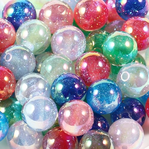 Acryl-Katzenaugen-Perlen, rund, 16 mm, für Bastelarbeiten, Perlen, Schlüsselanhänger, ausgefallene Fokusperlen für Schmuckherstellung, gemischte Farben, 20 Stück von Carporay