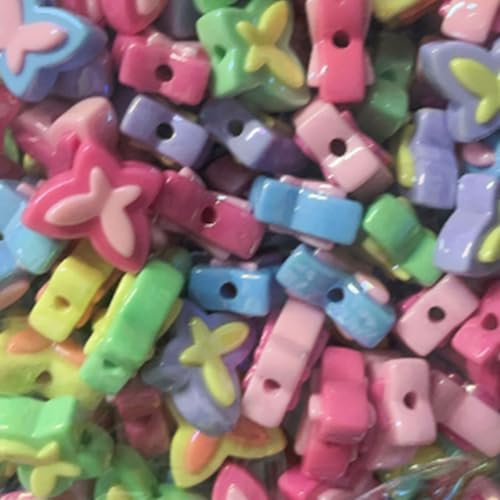 Acryl-Schmetterlings-Perlen, 16 x 20 mm/13 x 17 mm, UV-Farben, zweifarbig, mit Löchern, handgefertigt, Stiftperlen, Handykette, Schlüsselanhänger, Zubehör, groß, quadratisch, gemischte Farben, 35 Acryl-Schmetterlings-Perlen, 16 x 20 mm/13 x 17 mm, UV-Farben, zweifarbig, mit Löchern, handgefertigt, Stiftperlen, Handykette, Schlüsselanhänger, Zubehör, groß, quadratisch, gemischte Farben, 35 von Carporay