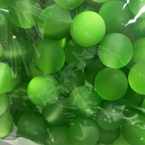 Acrylperlen, transparent, mattiert, Katzenauge, runde Gummiperlen, Abstandshalter, DIY, Freundschaftsarmband, Handykette, Schlüsselanhänger, Perlen, Stiftperlen, Zubehör, 25 Stück (grün) von Carporay