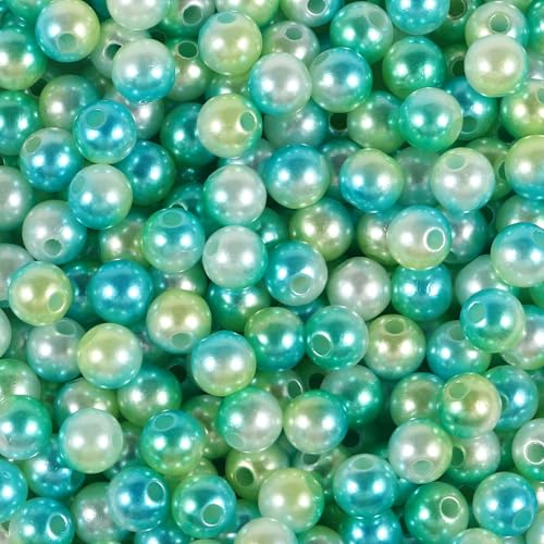 Künstliche Meerjungfrauen-Perlen, 8 mm, Farbverlauf, Schmuckherstellung für selbstgemachte Halsketten, Armbänder, Handy, hängende Seile, Hochzeitsdekoration, Vasenfüllung, 600 Stück (Grün/Gelb, 8 mm) Künstliche Meerjungfrauen-Perlen, 8 mm, Farbverlauf, Schmuckherstellung für selbstgemachte Halsketten, Armbänder, Handy, hängende Seile, Hochzeitsdekoration, Vasenfüllung, 600 Stück (Grün/Gelb, 8 mm) von Carporay