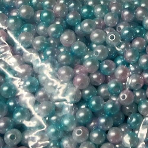 Künstliche Meerjungfrauen-Perlen, 8 mm, Farbverlauf, Schmuckherstellung für selbstgemachte Halsketten, Armbänder, Handy, hängende Seile, Hochzeitsdekoration, Vasenfüllung (Blau, Rosa, Silber, 8 mm Künstliche Meerjungfrauen-Perlen, 8 mm, Farbverlauf, Schmuckherstellung für selbstgemachte Halsketten, Armbänder, Handy, hängende Seile, Hochzeitsdekoration, Vasenfüllung (Blau, Rosa, Silber, 8 mm von Carporay