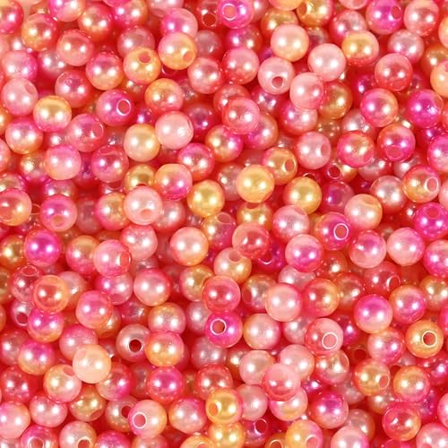 Perlenperlen, 6 mm, Farbverlauf, künstliche Meerjungfrauen-Perlen, Schmuckherstellung für selbstgemachte Halsketten, Armbänder, Handy, Hängeseil, Hochzeitsdekoration, Vasenfüllung, 1000 Stück Perlenperlen, 6 mm, Farbverlauf, künstliche Meerjungfrauen-Perlen, Schmuckherstellung für selbstgemachte Halsketten, Armbänder, Handy, Hängeseil, Hochzeitsdekoration, Vasenfüllung, 1000 Stück von Carporay