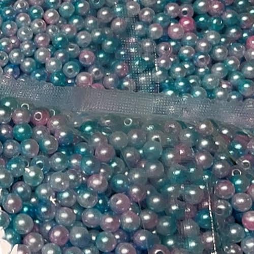 Perlenperlen, 6 mm, Farbverlauf, künstliche Meerjungfrauen-Perlen, Schmuckherstellung für selbstgemachte Halsketten, Armbänder, Handy, hängende Seile, Hochzeitsdekoration, Vasenfüllung (Blau, Rosa Perlenperlen, 6 mm, Farbverlauf, künstliche Meerjungfrauen-Perlen, Schmuckherstellung für selbstgemachte Halsketten, Armbänder, Handy, hängende Seile, Hochzeitsdekoration, Vasenfüllung (Blau, Rosa von Carporay