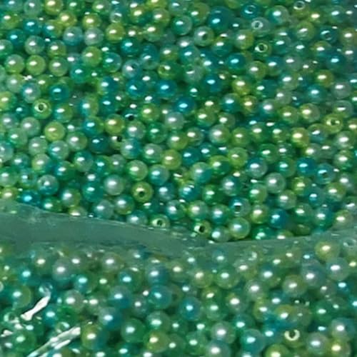Perlenperlen, 6 mm, Farbverlauf, künstliche Meerjungfrauen-Perlen, Schmuckherstellung für selbstgemachte Halsketten, Armbänder, Handy, hängende Seile, Hochzeitsdekoration, Vasenfüllung (Grün, Gelb, 6 von Carporay