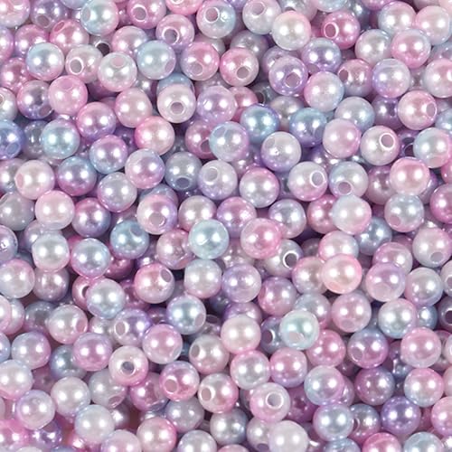 Perlenperlen, 6 mm, Farbverlauf, künstliche Meerjungfrauen-Perlen, Schmuckherstellung für selbstgemachte Halsketten, Armbänder, Handy, hängende Seile, Hochzeitsdekoration, Vasenfüllung (Rosa, Lila, 6 Perlenperlen, 6 mm, Farbverlauf, künstliche Meerjungfrauen-Perlen, Schmuckherstellung für selbstgemachte Halsketten, Armbänder, Handy, hängende Seile, Hochzeitsdekoration, Vasenfüllung (Rosa, Lila, 6 von Carporay