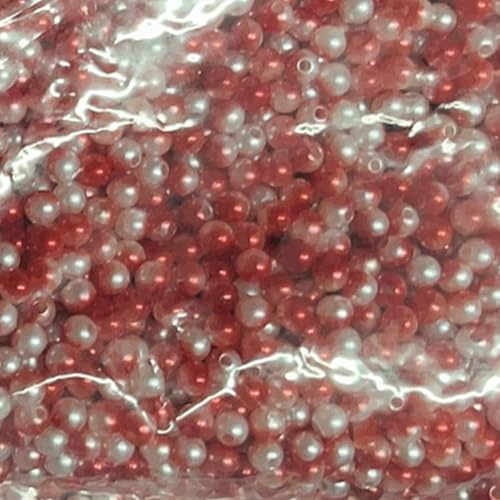 Perlenperlen, 6 mm, Farbverlauf, künstliche Meerjungfrauen-Perlen, Schmuckherstellung für selbstgemachte Halsketten, Armbänder, Handy, hängende Seile, Hochzeitsdekoration, Vasenfüllung (Rot/Weiß, 6 mm Perlenperlen, 6 mm, Farbverlauf, künstliche Meerjungfrauen-Perlen, Schmuckherstellung für selbstgemachte Halsketten, Armbänder, Handy, hängende Seile, Hochzeitsdekoration, Vasenfüllung (Rot/Weiß, 6 mm von Carporay