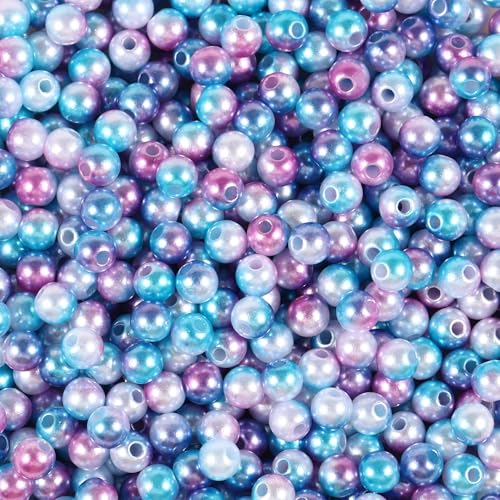 Perlenperlen, 6 mm, Farbverlauf, künstliche Meerjungfrauen-Perlen, Schmuckherstellung für selbstgemachte Halsketten, Armbänder, Handy, zum Aufhängen, Seil, Hochzeitsdekoration, Vasenfüllung (Blau Perlenperlen, 6 mm, Farbverlauf, künstliche Meerjungfrauen-Perlen, Schmuckherstellung für selbstgemachte Halsketten, Armbänder, Handy, zum Aufhängen, Seil, Hochzeitsdekoration, Vasenfüllung (Blau von Carporay