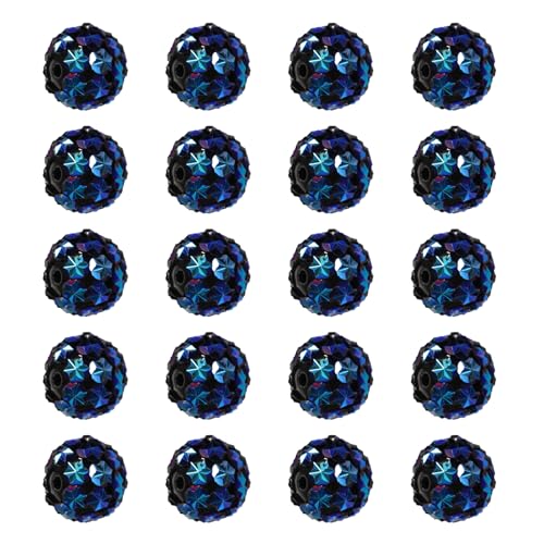 Strassstein-Perlen, 16 mm, Schneeflockenform, glitzernde Disco-Kugel, Polymer-Ton, Bohrer, geeignet für DIY, verschiedene Stifte, Handyketten, Schlüsselanhänger, Dunkelblau, 20 Stück Strassstein-Perlen, 16 mm, Schneeflockenform, glitzernde Disco-Kugel, Polymer-Ton, Bohrer, geeignet für DIY, verschiedene Stifte, Handyketten, Schlüsselanhänger, Dunkelblau, 20 Stück von Carporay