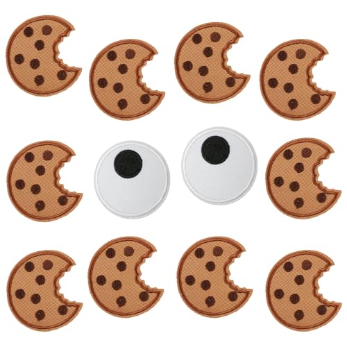 12 Stück Aufnäher zum Aufbügeln,Keks Aufnäher,Krümelmonster,Krümelmonster Kostüm,Cookie Monster,Cookies Kekse,Lustige Keksaugen-Muster,zum Aufnähen Karneval Patches,für Kleidung,Hüte,Rucksäcke,Schuhe 12 Stück Aufnäher zum Aufbügeln,Keks Aufnäher,Krümelmonster,Krümelmonster Kostüm,Cookie Monster,Cookies Kekse,Lustige Keksaugen-Muster,zum Aufnähen Karneval Patches,für Kleidung,Hüte,Rucksäcke,Schuhe von Carreneu