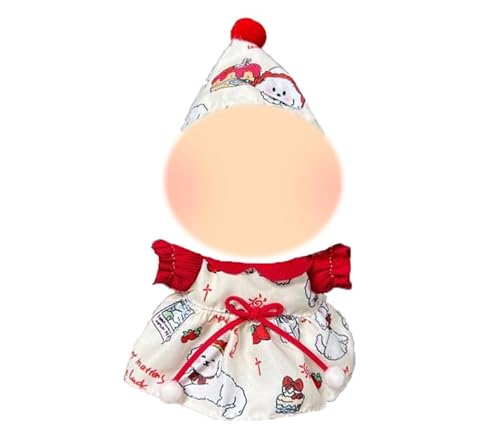 2 Stück 17cm Mini Niedlich Puppen Kleidung Set, Weihnachtsmütze Puppenkleidung Outfit Zubehör mit 1 Kleid 1 Weihnachtsmütze Plush Toy Keychain Puppen Kleidung für Jungen Mädchen DIY Geschenk Halloween 2 Stück 17cm Mini Niedlich Puppen Kleidung Set, Weihnachtsmütze Puppenkleidung Outfit Zubehör mit 1 Kleid 1 Weihnachtsmütze Plush Toy Keychain Puppen Kleidung für Jungen Mädchen DIY Geschenk Halloween von Carreuty