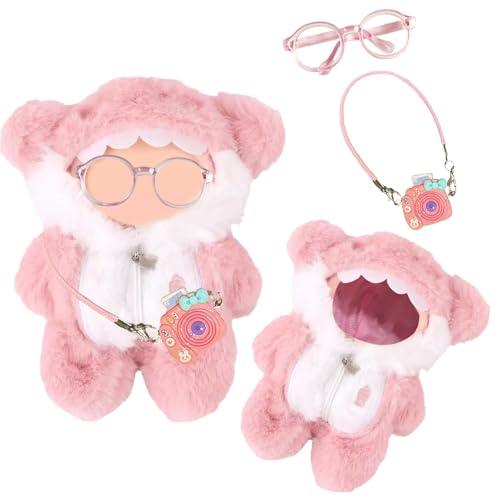 4 Stück Haifisch-Kleidung für 17 cm Plüschpuppen, Kleidungsset beinhaltet 1 Kapuzenpullover, 1 Brille, 1 Kamera-Anhänger für Puppen, Premium-Outfit, Geburtstag, Urlaub, Geschenk für Erwachsene und 4 Stück Haifisch-Kleidung für 17 cm Plüschpuppen, Kleidungsset beinhaltet 1 Kapuzenpullover, 1 Brille, 1 Kamera-Anhänger für Puppen, Premium-Outfit, Geburtstag, Urlaub, Geschenk für Erwachsene und von Carreuty