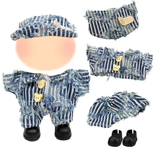 4 Stück Puppenkleidung für 17 cm Plüschpuppen, Süße Bären Kleidung Outfits Zubehör umfasst 1 Jacke 1 Hose 1 Schirmmütze 1 Paar Schuhe, 17 cm Große Bekleidung, Puppe 4 Stück Puppenkleidung für 17 cm Plüschpuppen, Süße Bären Kleidung Outfits Zubehör umfasst 1 Jacke 1 Hose 1 Schirmmütze 1 Paar Schuhe, 17 cm Große Bekleidung, Puppe von Carreuty