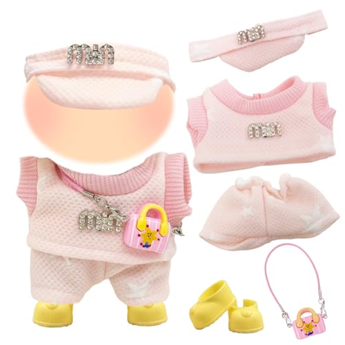 5 Stück Puppenkleidung 17 cm Puppen, Rosa Sport Puppe Kleidung Zubehör Set mit Hut Tops Hosen Tasche Schuhe für Mädchen Geburtstag Geschenk, Keine Puppen 5 Stück Puppenkleidung 17 cm Puppen, Rosa Sport Puppe Kleidung Zubehör Set mit Hut Tops Hosen Tasche Schuhe für Mädchen Geburtstag Geschenk, Keine Puppen von Carreuty