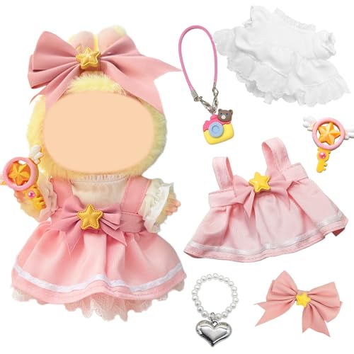 6 Stück 17cm Kleidung Kompatibel mit Labubu Puppen von Carreuty