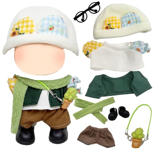Green Doll Clothes 8 Stück Puppenkleidung und Zubehör für 17cm Monster Puppen Kleidung Enthalten Oberteile Westen Hut Hosen Schals Rahmen Schuhe Anhänger Mädchen Jungen Puppe Green Doll Clothes 8 Stück Puppenkleidung und Zubehör für 17cm Monster Puppen Kleidung Enthalten Oberteile Westen Hut Hosen Schals Rahmen Schuhe Anhänger Mädchen Jungen Puppe von Carreuty