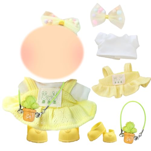 5 Stück 17cm Puppenkleidung, 17cm Puppe Kleidung DIY Outfit Zubehör mit Gelber Strapsrock Kurzarmshirt Haarband Anhänger Schuh Exquisite Verarbeitung für Jungen und Mädchen DIY Puppen Geschenke 5 Stück 17cm Puppenkleidung, 17cm Puppe Kleidung DIY Outfit Zubehör mit Gelber Strapsrock Kurzarmshirt Haarband Anhänger Schuh Exquisite Verarbeitung für Jungen und Mädchen DIY Puppen Geschenke von Carreuty
