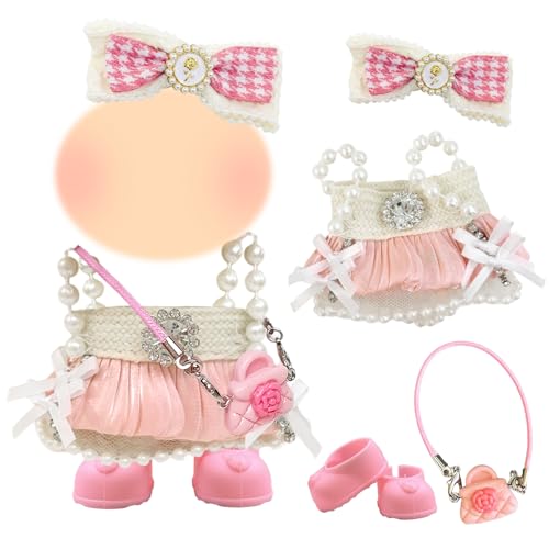 Rosa Puppenkleidung 17cm Puppen, Eleganz Puppe Kleidung Zubehör Set mit Kleidern Haarspangen Tasche Schuhe für Mädchen Geburtstag Geschenk, Keine Puppe Rosa Puppenkleidung 17cm Puppen, Eleganz Puppe Kleidung Zubehör Set mit Kleidern Haarspangen Tasche Schuhe für Mädchen Geburtstag Geschenk, Keine Puppe von Carreuty
