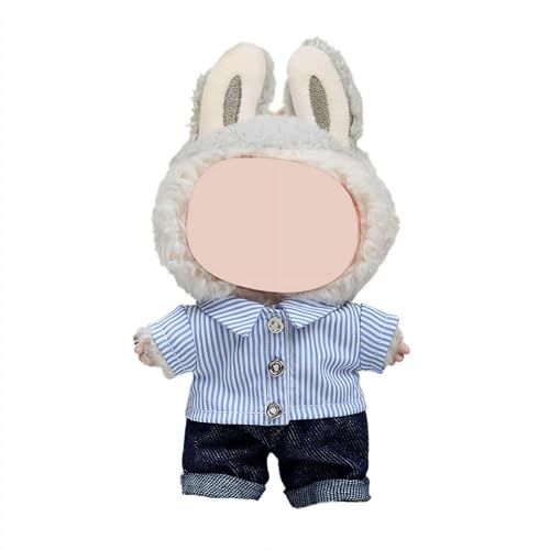 17 cm Kleidung für Puppe, 2025 blauer Anzug, niedliche Kleidung aus dem Haus, einzigartiger Stil, einfaches An- und Ausziehen (keine Puppe im Lieferumfang enthalten) von Carroterr