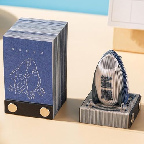 3D Hai Papier Schnitzen Notizblock, DIY Tear Away Time Piece Kalender 2026, 3D Haftnotizen Kunst Kalender Papier Schnitzen Geschenk Geschenk für Desktop Dekoration in Büros und Räumen 3D Hai Papier Schnitzen Notizblock, DIY Tear Away Time Piece Kalender 2026, 3D Haftnotizen Kunst Kalender Papier Schnitzen Geschenk Geschenk für Desktop Dekoration in Büros und Räumen von Carroterr