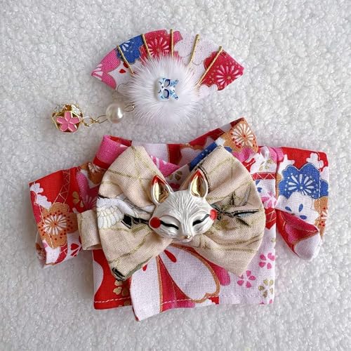 Buntes Kimono-Kleidungsset, geeignet für 17 cm Puppenkleidungszubehör (nur Kleidung, keine Puppe), traditionelle japanische Kimono-Outfits für Puppen, perfekt zum Spielen, Ausstellen und Sammlern von Carroterr
