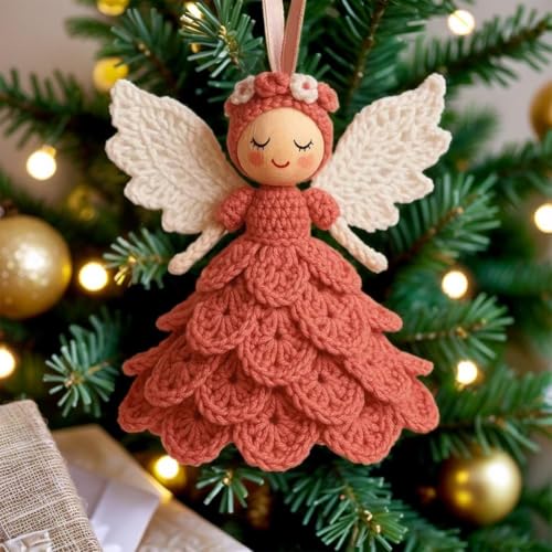 DIY Häkelengel Ornament Kit, Einzigartige Weihnachtsengel Kit für Anfänger, Weihnachtsbaum hängen Dekorationen, Niedliche Party Handgemachte Urlaub Häkeln Dekorationen, Geschenk für Erwachsene DIY Häkelengel Ornament Kit, Einzigartige Weihnachtsengel Kit für Anfänger, Weihnachtsbaum hängen Dekorationen, Niedliche Party Handgemachte Urlaub Häkeln Dekorationen, Geschenk für Erwachsene von Carroterr