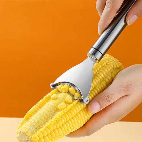 Maisschäler, Maiskolbenpresser aus dem Kolben, Effizienter Maiskolbenabscheider, Edelstahl Maiskolben Stripper Werkzeug, Maiskolbenabstreifer mit ergonomischem Griff für Küche gekochte oder frische von Carroterr