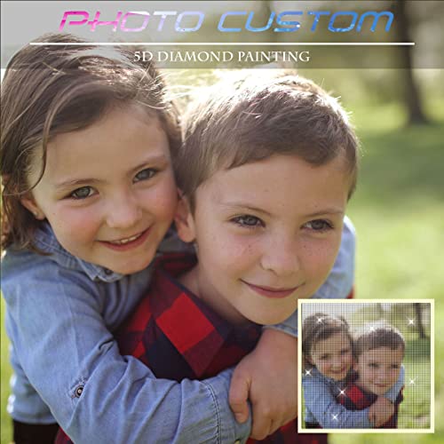 Benutzerdefinierte Design Diamond Painting Eigenes Bild Foto Personalisiert Diamant Malerei Set Private Custom 5D DIY Diamant Full Drill Strass Stickerei für Geschenk,Eckigen Steinen,30x30cm von Carsilers