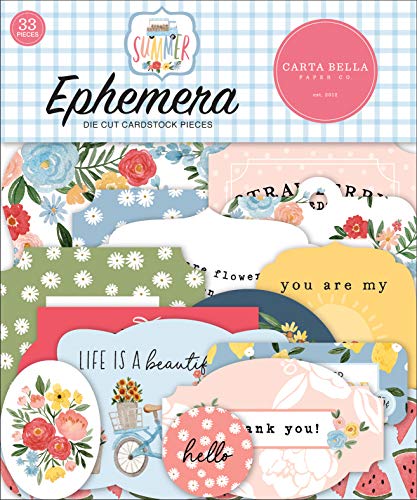 Carta Bella Cardstock Ephemera 33/Pkg-Icons, Summer Carta Bella Cardstock Ephemera 33/Pkg-Icons, Summer von Carta Bella