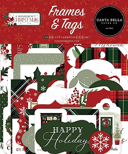 Carta Bella Cardstock Ephemera-Frames & Tags, A Wonderful Christmas Carta Bella Cardstock Ephemera-Frames & Tags, A Wonderful Christmas von Carta Bella