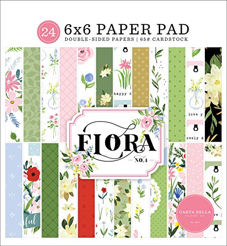 Carta Bella Paper Co CBFLN135023 6x6 Paper Pad Papier, Flora No.4 Papierblock, 15 x 15 cm, 6-x-6-Inch von Carta Bella