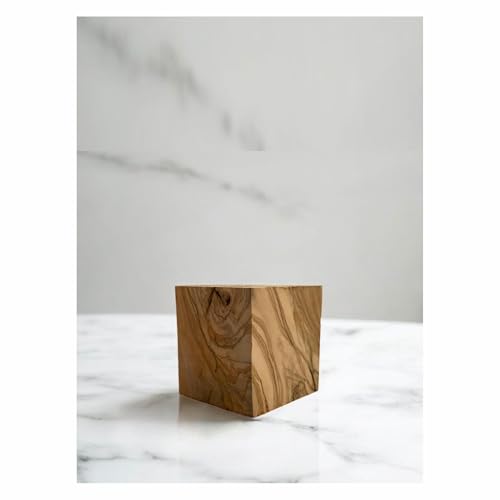 Olivenholz Block – Rohholz zum Drechseln, Schnitzen & Basteln | Nachhaltiges Massivholz für Drechselarbeiten & DIY-Projekte (9 * 9 * 9 cm) von Cartava