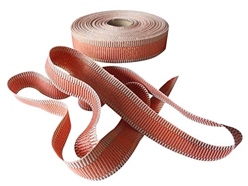 Carte Dozio S.r.l. Carte Dozio – Band aus Polyester und Lurex in zwei Farben abwechselnd (Puder/Koralle/Puder) – Höhe 25 mm – Länge 25 m – 1 Fels pro cf Puder/Koralle/Puder von Carte Dozio