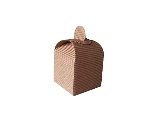 Carte Dozio - Würfelbox mit Schleife und sichtbaren Wellen, Farbe Havanna, f.to mm 50 x 50 mm, 10 Stück pro Packung von Carte Dozio