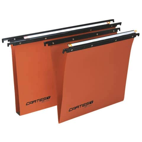 Hängemappe horizontal für Schubladen CARTESIO 33 cm Boden V orange von Cartesio